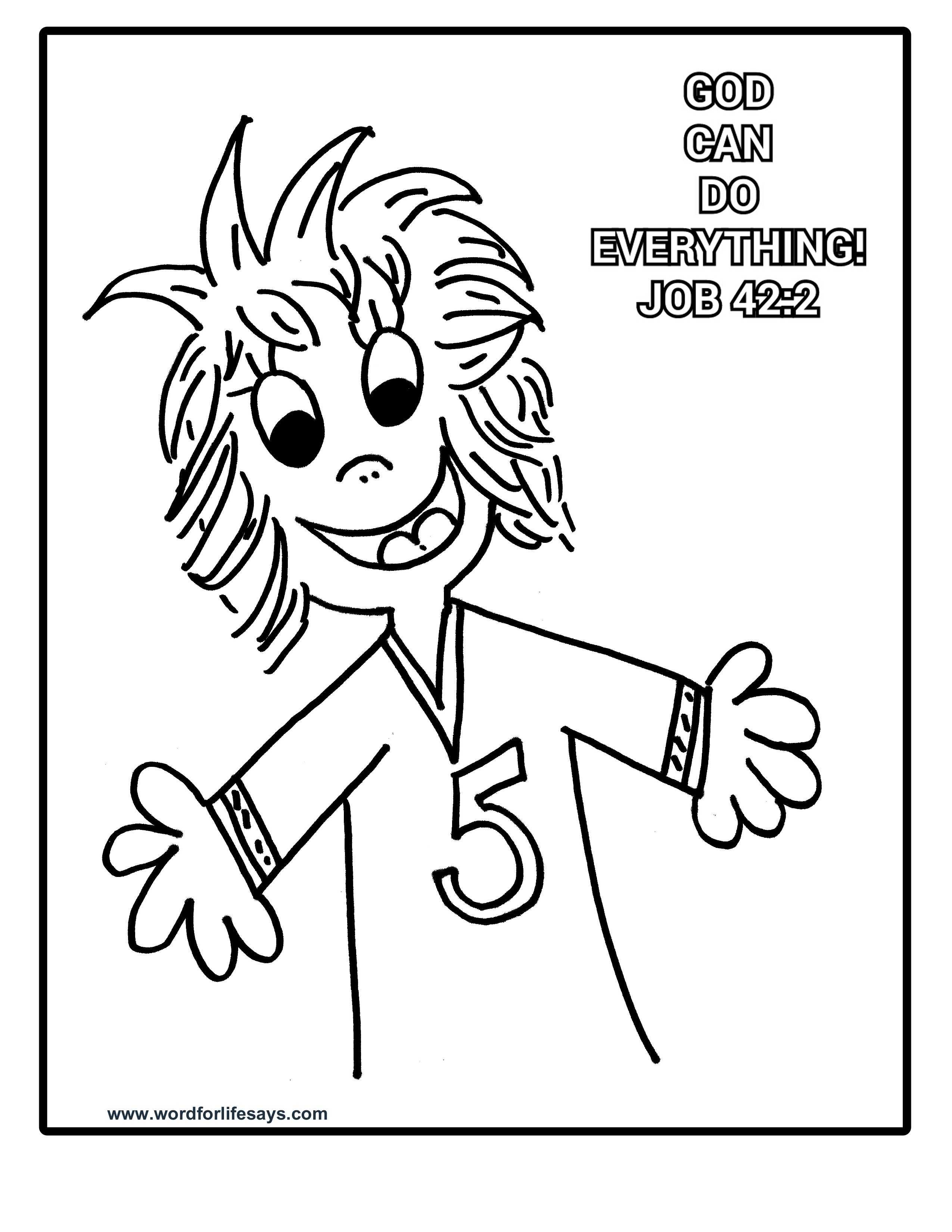 Job 42 2 Child Coloring Page 001