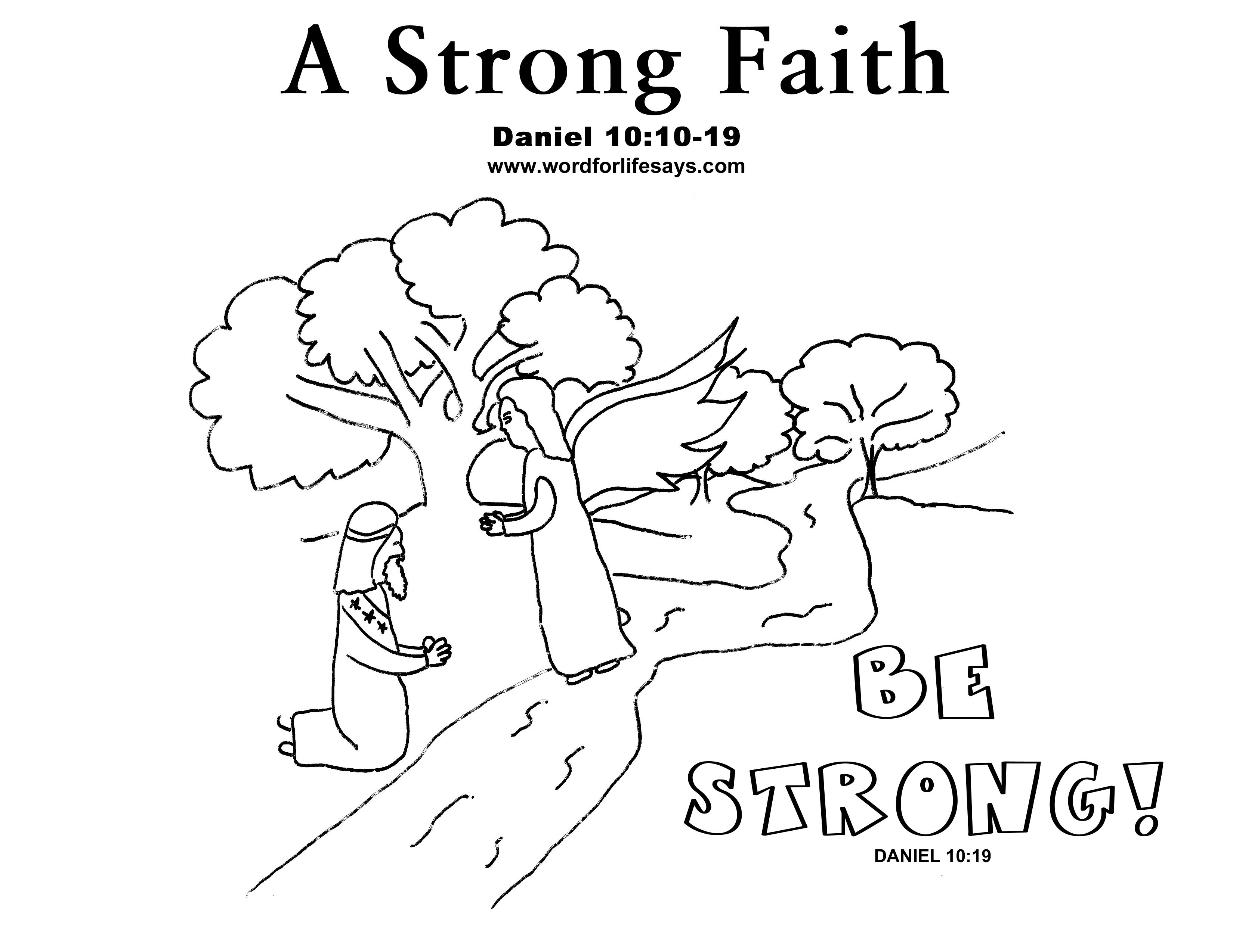 Coloring Page A Strong Faith Coloring Page